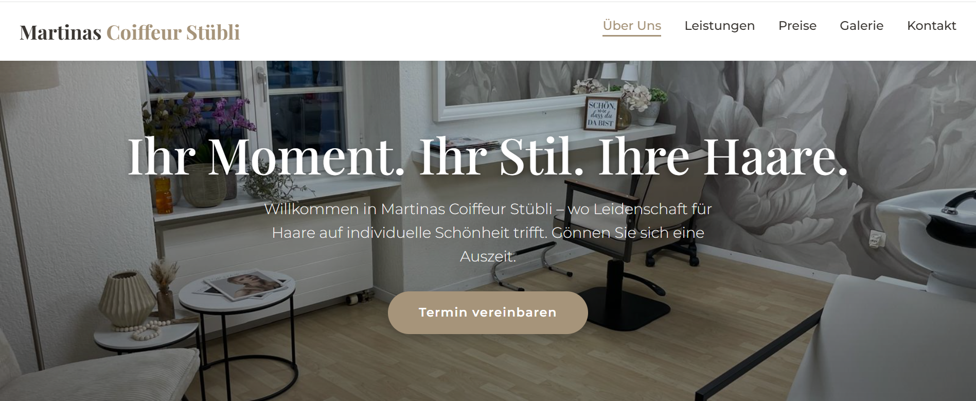 Vorschau der Website Martinas Coiffeur Stübli